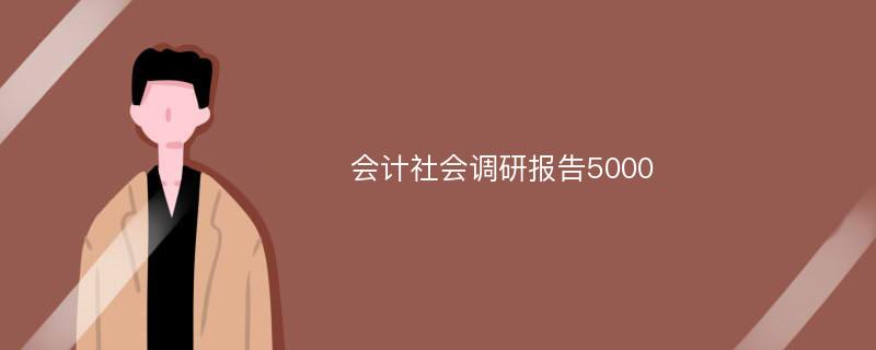 会计社会调研报告5000