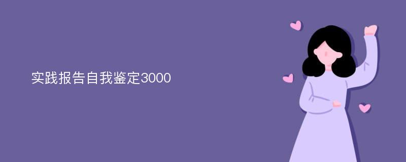 实践报告自我鉴定3000