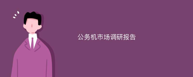 公务机市场调研报告