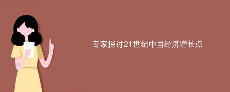 专家探讨21世纪中国经济增长点