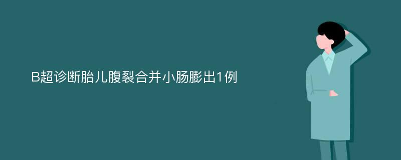 B超诊断胎儿腹裂合并小肠膨出1例