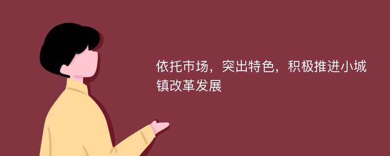 依托市场，突出特色，积极推进小城镇改革发展