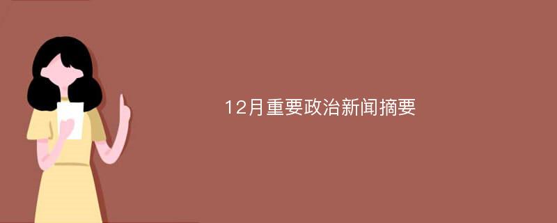 12月重要政治新闻摘要